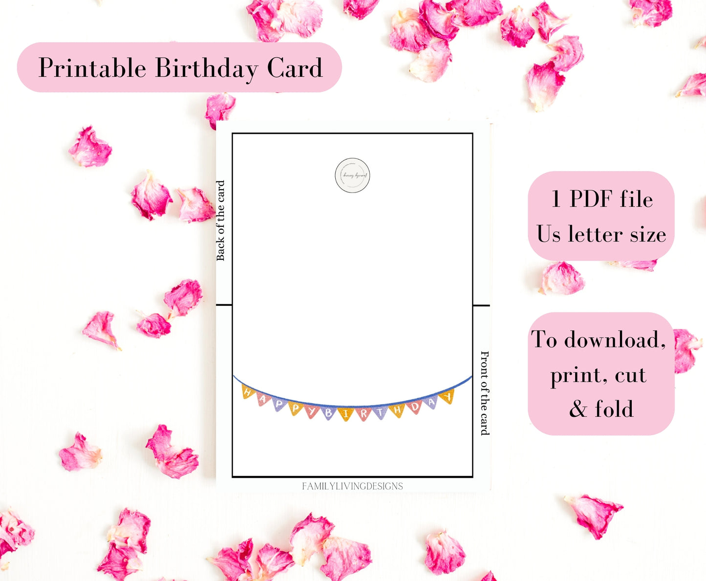 Printable Birthday Card 7x5