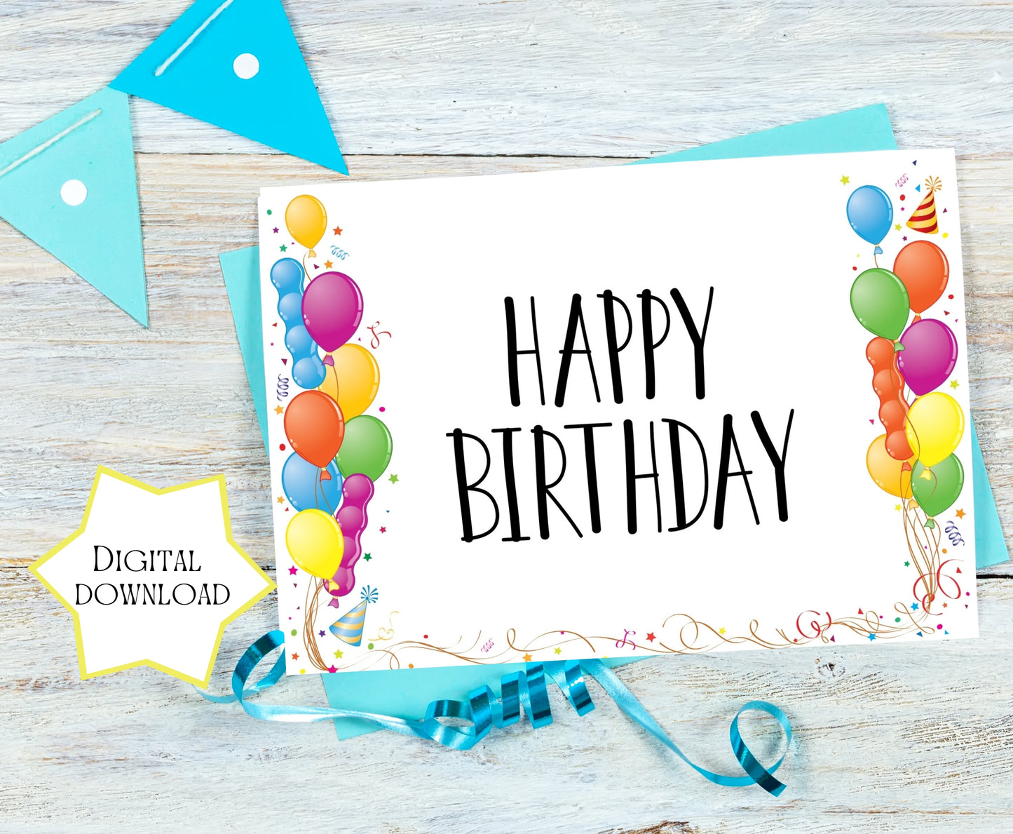 Printable Birthday Card 7x5