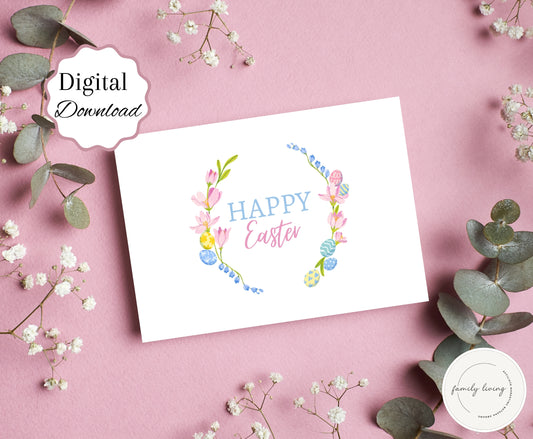 Printable 7x5 Easter Greeting Card