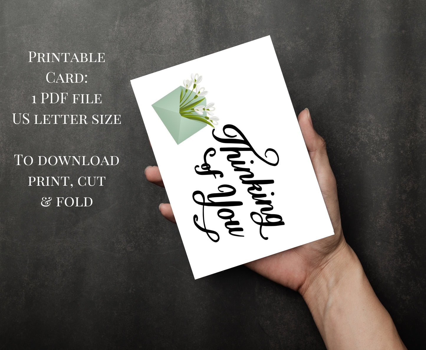 Thinking of You Printable Cards 7 x 5